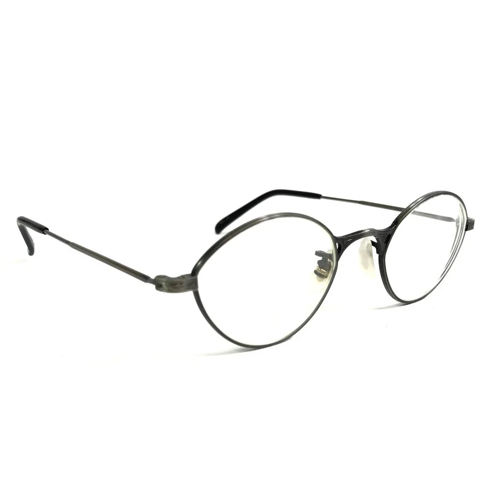 Vintage Oliver Peoples Eyeglasses Frames Tillie P Pewter with Clip-ons 43-21-130